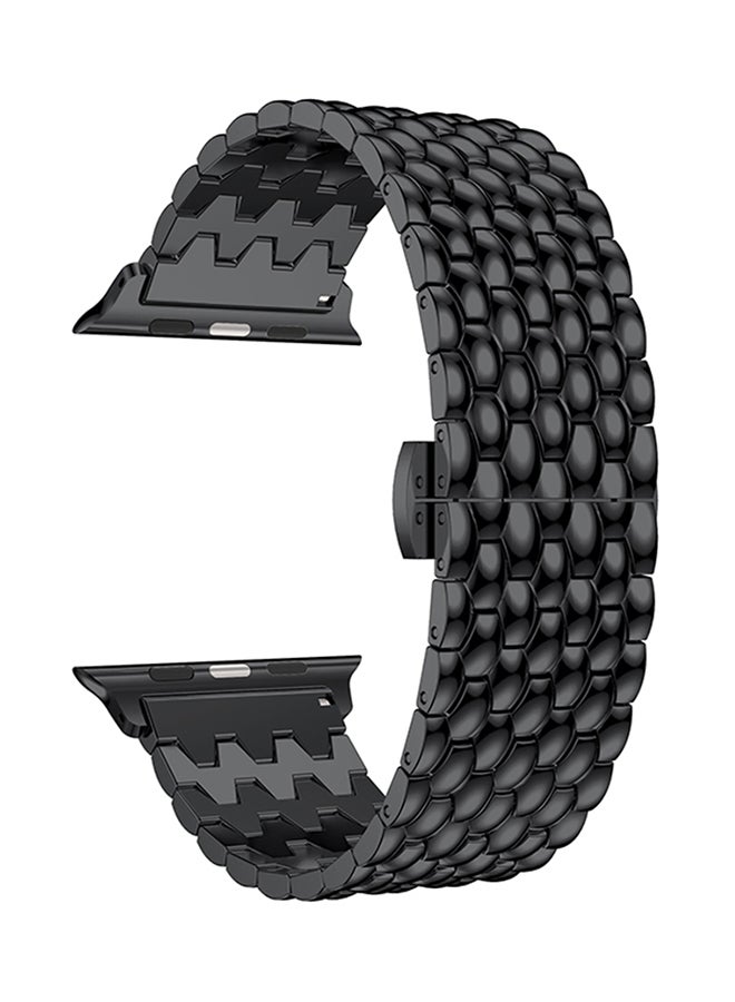 Business Formal Style Stainless Steel Watch Strap For Apple Watch Series 3/ 2/ 1 Black - Image 1
