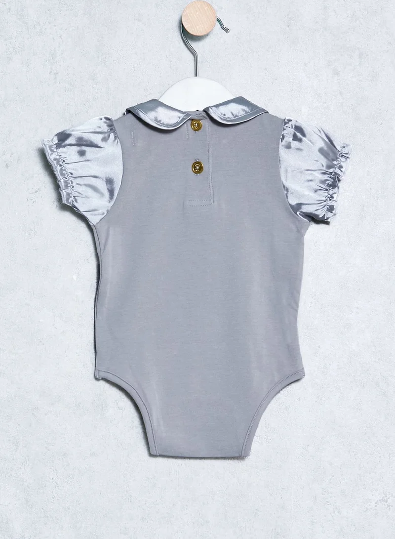 angels face Infant Satin Sleeve Bodysuit