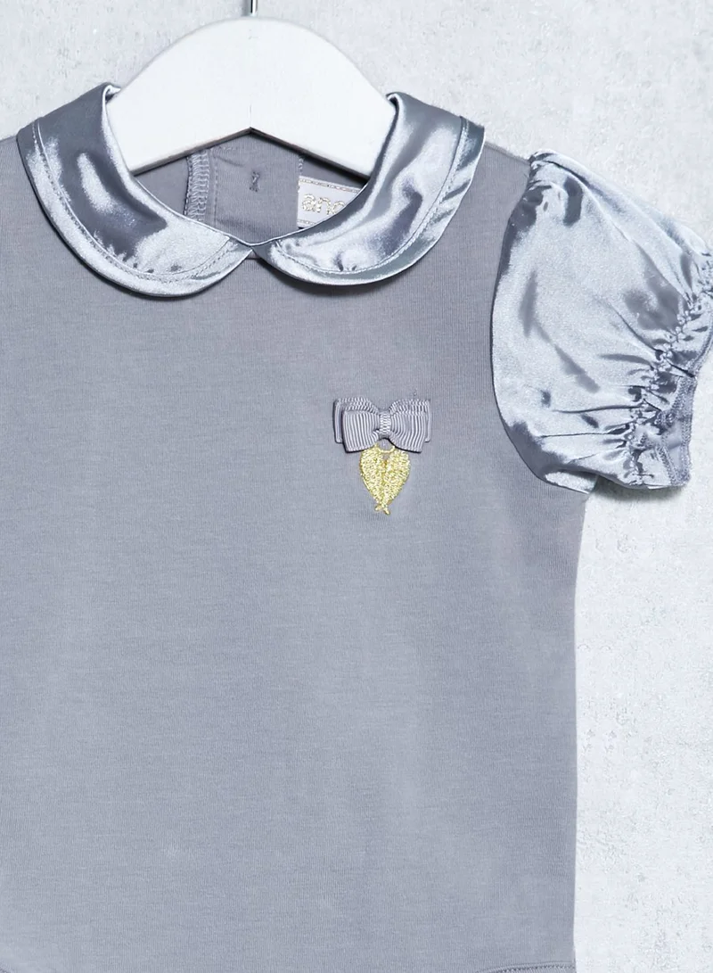 angels face Infant Satin Sleeve Bodysuit