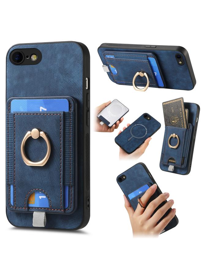 S-TOP Case For iPhone 6 Plus / 6s Plus Retro Splitable Magnetic Card Bag Leather Phone Case - Image 1