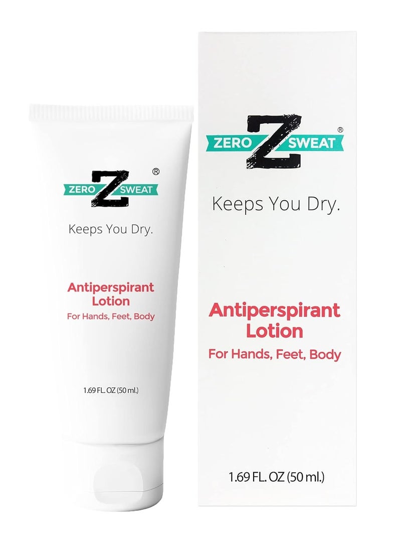 zerosweat - ZeroSweat Antiperspirant 20% Deodorant Lotion | Clinical Strength Hyperhidrosis Treatment - Reduces Face and Body Sweating - Image 1