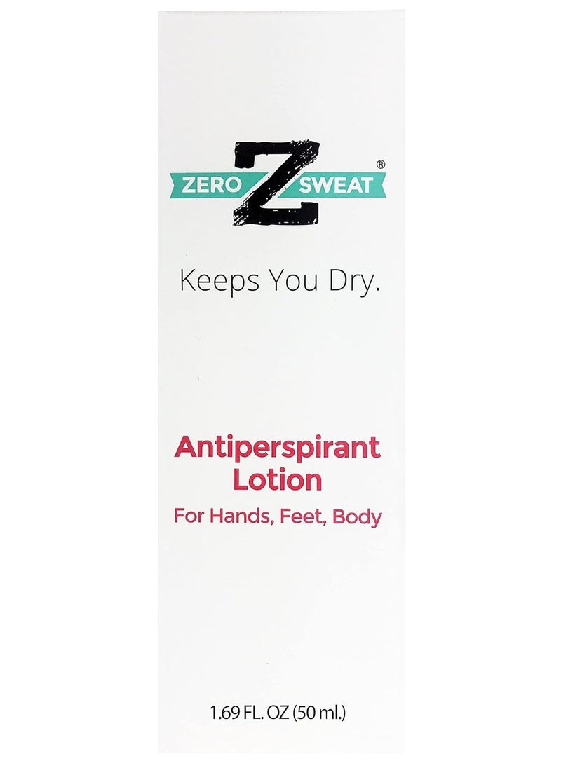 zerosweat - ZeroSweat Antiperspirant 20% Deodorant Lotion | Clinical Strength Hyperhidrosis Treatment - Reduces Face and Body Sweating - Image 1