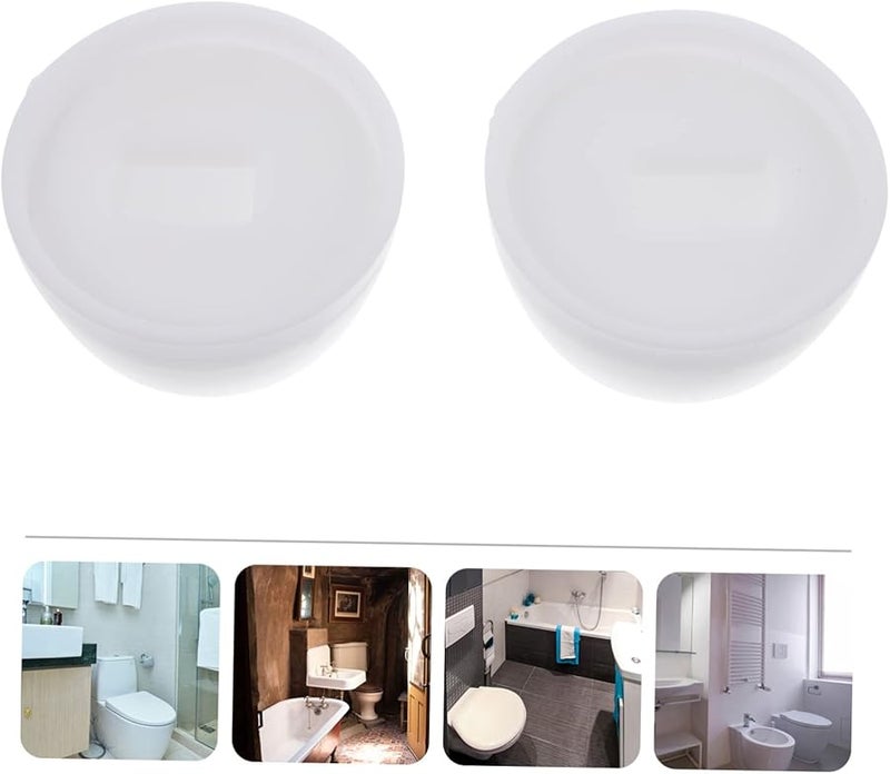 STOBOK 2 زوج من أغطية مسامير مقعد المرحاض الممدودة أغطية مبطنة باللون الأبيض ملحقات زخرفية للمنزل - Image 5