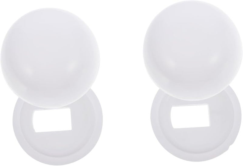 STOBOK 2 زوج من أغطية مسامير مقعد المرحاض الممدودة أغطية مبطنة باللون الأبيض ملحقات زخرفية للمنزل - Image 2