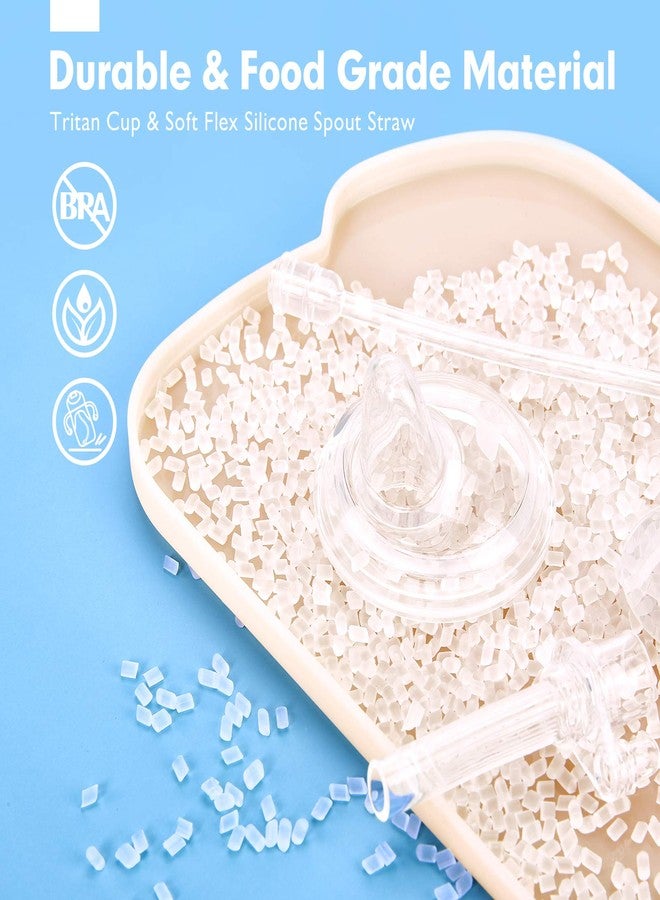 hahaland Sippy Cup for 6+ Month Old - 2 in 1 Spout & Straw Sippy Cups for Toddlers 1-3 No Spill Transition Weighted Straw Toddler Cups - 1 Cup with 2 Nipples - Image 3