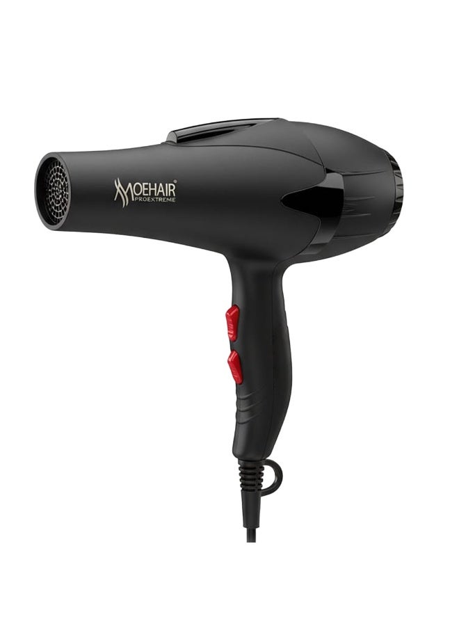 MoeHair Professional Hair Dryer 5000W with Ionic & Keratin Protection, MO-7121 Hot & Cold Air, Fast Drying and Frizz Control Blow Dryer for All Hair Types , Lightweight Design for Home & Salon Use - Image 2