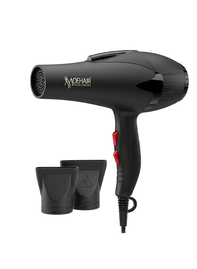 MoeHair Professional Hair Dryer 5000W with Ionic & Keratin Protection, MO-7121 Hot & Cold Air, Fast Drying and Frizz Control Blow Dryer for All Hair Types , Lightweight Design for Home & Salon Use - Image 1