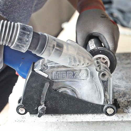 HERZO Dust Shroud Dust Extraction Cutting Guard for 5 inch and 4-1/2 inch Angle Grinder - Image 5