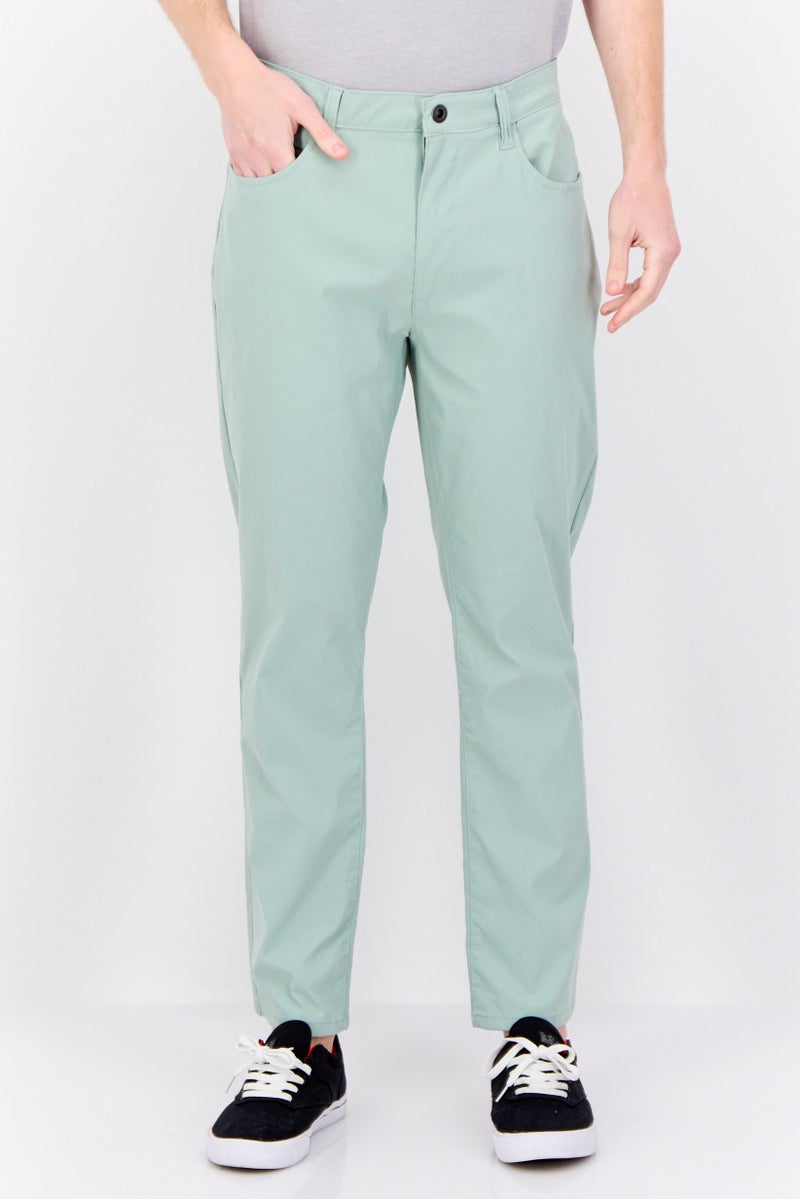 Desert Dunes Men Regular Fit Solid Chino Pants, Sage Green - Image 1
