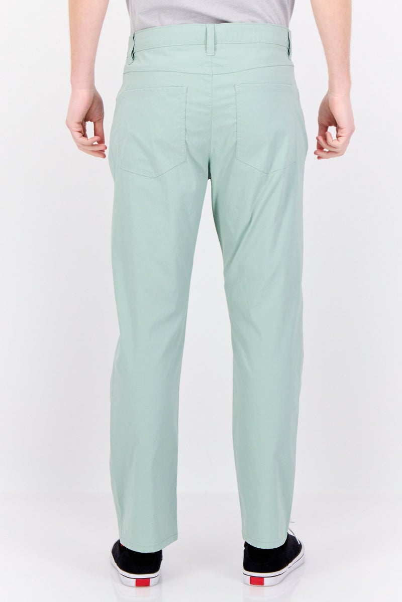 Desert Dunes Men Regular Fit Solid Chino Pants, Sage Green - Image 4