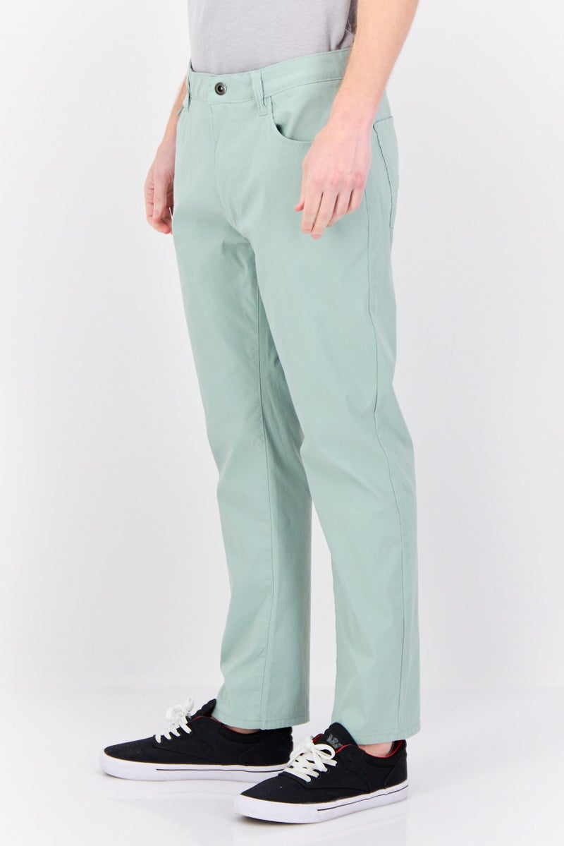 Desert Dunes Men Regular Fit Solid Chino Pants, Sage Green - Image 3