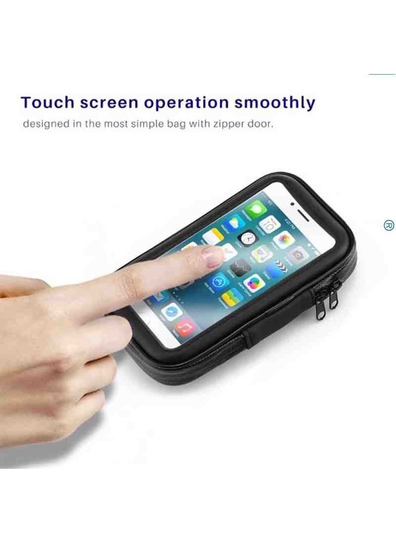 Zoli Motorcycle Touch Waterproof Zippered Phone Holder, Compatible with 5-6.7 Inch Phones  - Image 4