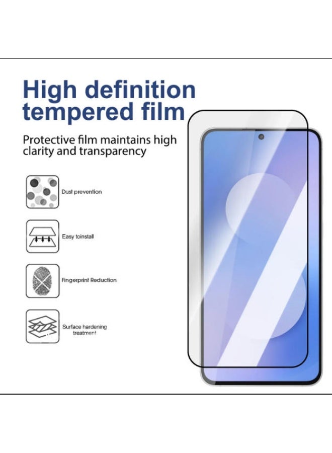 YJS 1 Pack Glass Screen Protector for Samsung Galaxy S25 FE [6.7 inch] 9H Tempered Glass, Fingerprint Unlock, HD Clear Case Friendly Anti-Scratch - Image 3