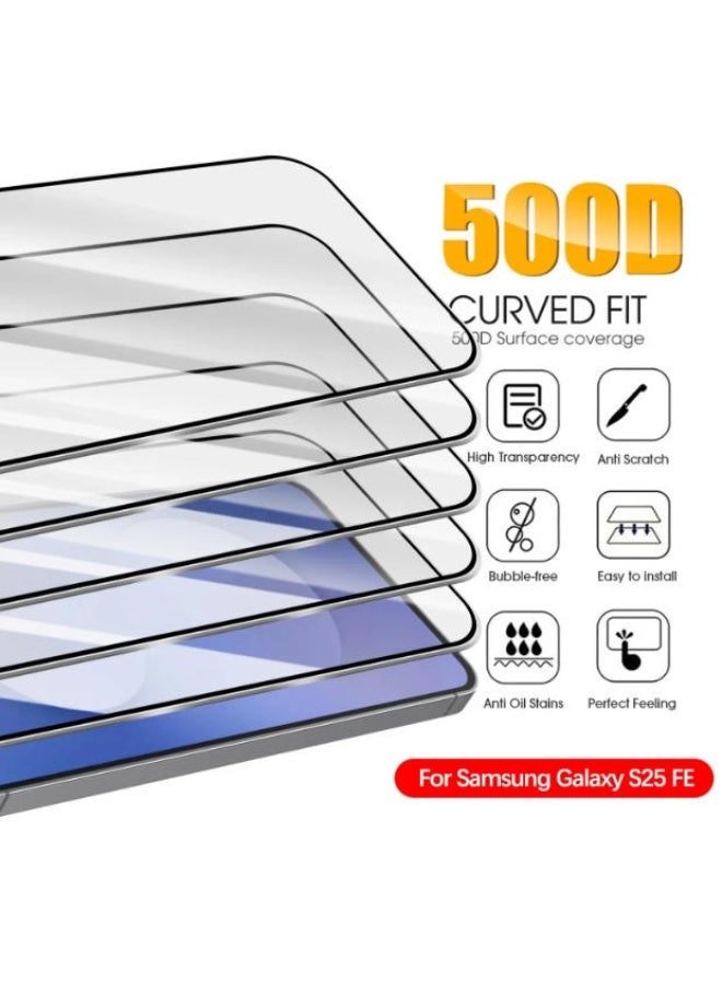 YJS 1 Pack Glass Screen Protector for Samsung Galaxy S25 FE [6.7 inch] 9H Tempered Glass, Fingerprint Unlock, HD Clear Case Friendly Anti-Scratch - Image 4