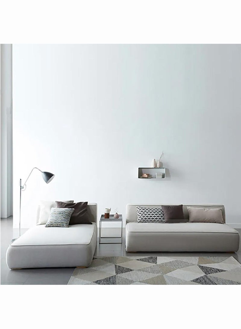 KARNAK Chelsea 3-Seater Luxury L-Shape Velvet Sofa with Free Pillows - Color Charcoal Grey - Image 3