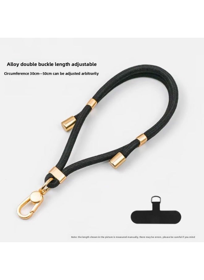 Generic - Free Labeling Best Selling 6mm Mobile Phone Lanyard Neck Slung Adjustable Creative Fashion Lanyard Suit-Specifications:Vibrant Orange [black Back Sticker*2] - Image 1