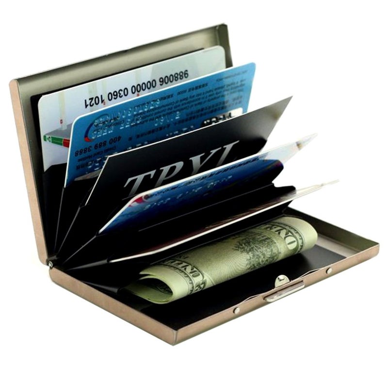 Stealodeal Gold RFID Blocking Metal Debit/Credit (Unisex) Card Holder - Image 3