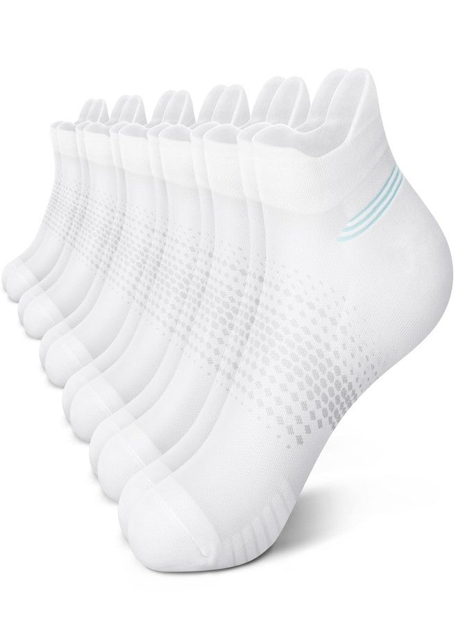 PAPLUS Ankle Compression Socks for Women 6 Pairs, Running Socks with Heel Tab, Cushioned Low Cut Athletic Socks - Image 1