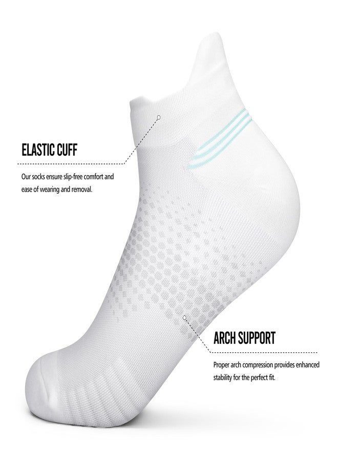 PAPLUS Ankle Compression Socks for Women 6 Pairs, Running Socks with Heel Tab, Cushioned Low Cut Athletic Socks - Image 4