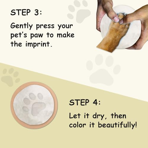 Gachwala DIY Paw Printing Kit for Dogs & Cats | Pet Paw Print Keepsake with Clay-Like Mould | No-Bake Epoxy Resin Casting Kit | Personalized Pet Memorial | Gift for New Pet Parents | Pet Crafts & Art - Image 4