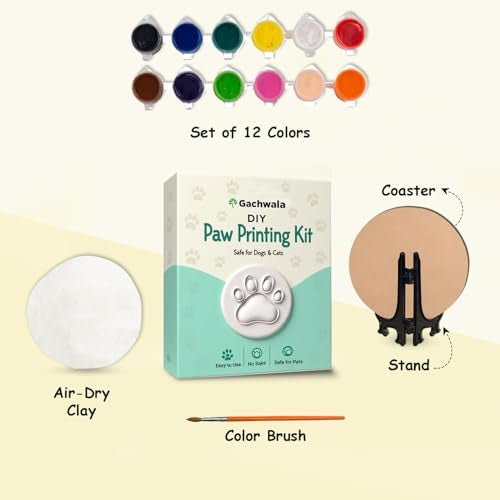 Gachwala DIY Paw Printing Kit for Dogs & Cats | Pet Paw Print Keepsake with Clay-Like Mould | No-Bake Epoxy Resin Casting Kit | Personalized Pet Memorial | Gift for New Pet Parents | Pet Crafts & Art - Image 2