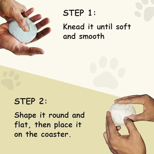 Gachwala DIY Paw Printing Kit for Dogs & Cats | Pet Paw Print Keepsake with Clay-Like Mould | No-Bake Epoxy Resin Casting Kit | Personalized Pet Memorial | Gift for New Pet Parents | Pet Crafts & Art - Image 3
