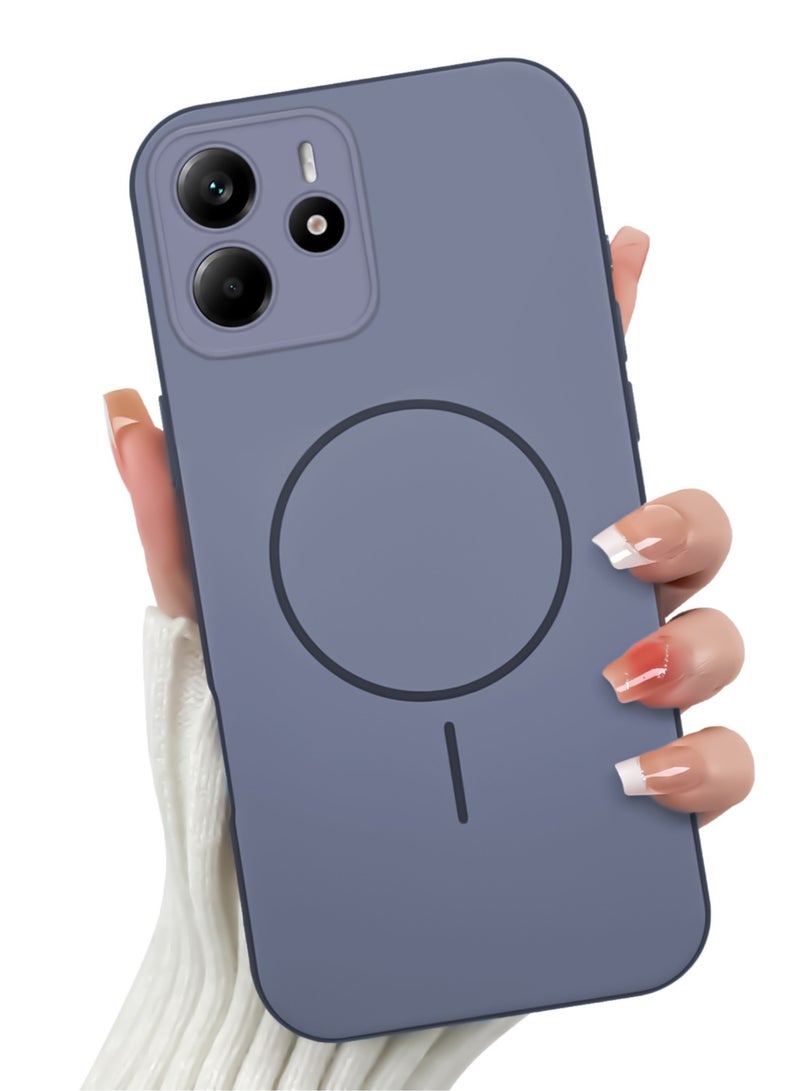 Hybrid Acrylic Protective Case For Xiaomi Redmi Note 14 4G – Hard Clear Back with Silicone Bumper & Trendy Ring Design – Blue