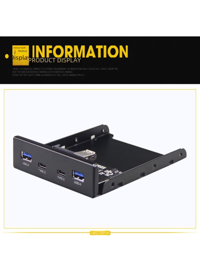 LTC Usb3.1 Floppy Drive Front Panel 19-pin 20pin To Type-c + Usb3.0 Adapter Card Hub Expansion - Image 3