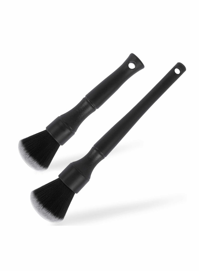 SYOSI Car Detailing Brush Kit - Auto Detail Brush Set Interior Exterior No Scratch Microfiber Detailing Supplies for Cleaning Air Vent Engine Bay Dashboard Seat Wheel (2 Pack)  - Image 1