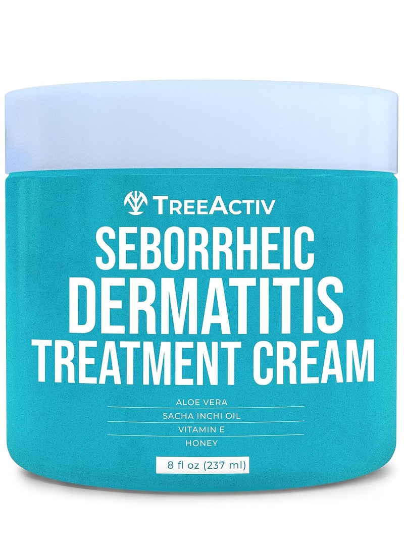 TreeActiv TreeActiv Seborrheic Dermatitis Cream 8oz Psoriasis Cream for Face and Body Hydrating Seborrheic Dermatitis Treatment Eczema Psoriasis Cream for Scalp Dry Skin Lotion and Body Cream 500 Uses 