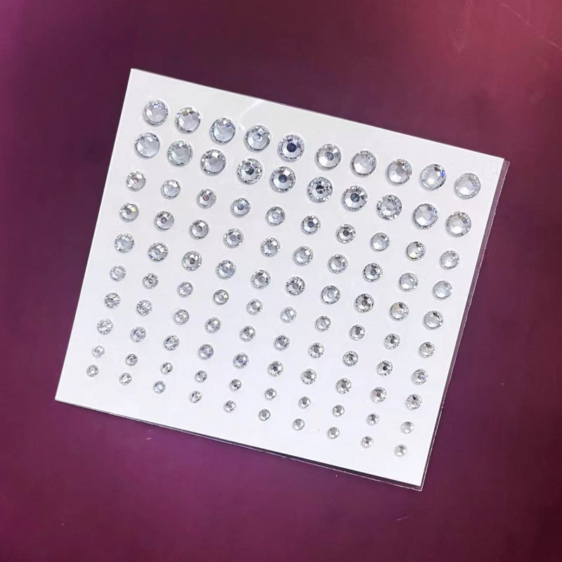 Diamond Stickers Diamond Stickers Creative Diy Eyebrow Face Diamond Makeup Rhinestone Face Decoration Tear Diamond Color Eye Makeup Rhinestone - Image 1