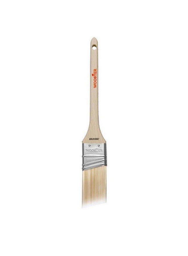 Wooster Gold Edge Smooth Finish Firm Thin Angle Paint Brush Beige and Silver 2 Inch 0052340020 - Image 2