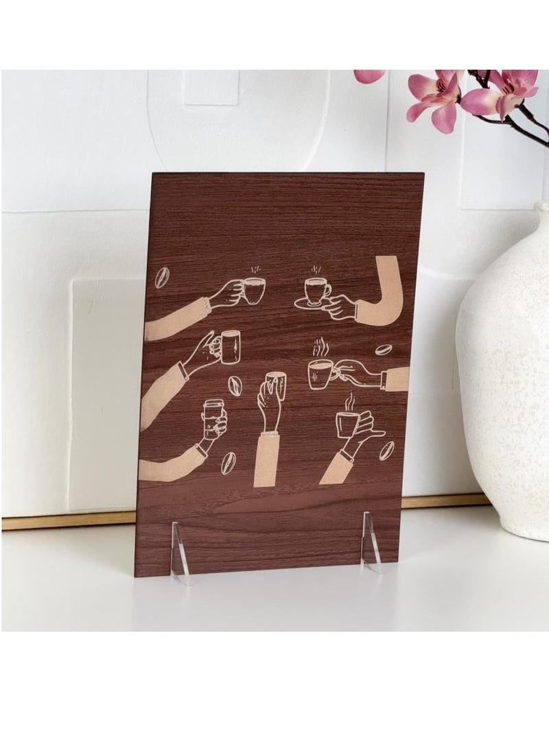 Story Of Candle Coffee corner board, elegant decor with a distinctive coffee design