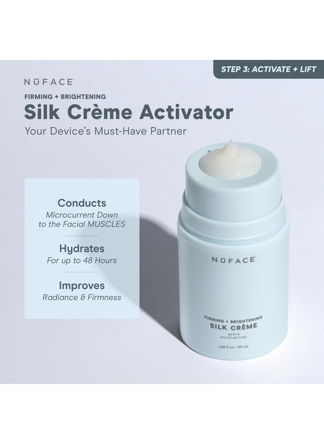 Nuface - Silk Creme Activator - Brightening & Firming Conductive Serum For Microcurrent - Powered By Ionplex, 8-Phyto Actives & Hyaluronic Acid To Enhance Microcurrent Facial Device Results (3.3 Oz) - Image 1
