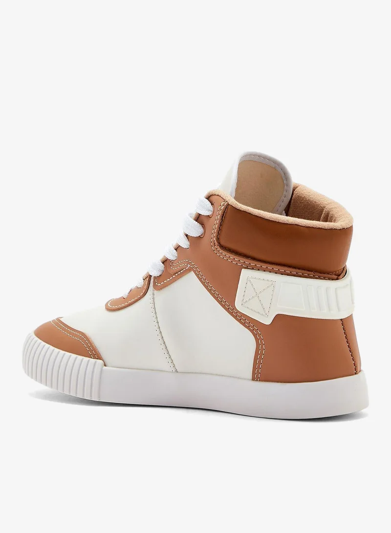 Moleca White/Nude/Camel Comfort Women’s Sneakers – Lace-Up Ladies Sneakers & Casual Sneakers for Girls for Women | Best Price UAE
