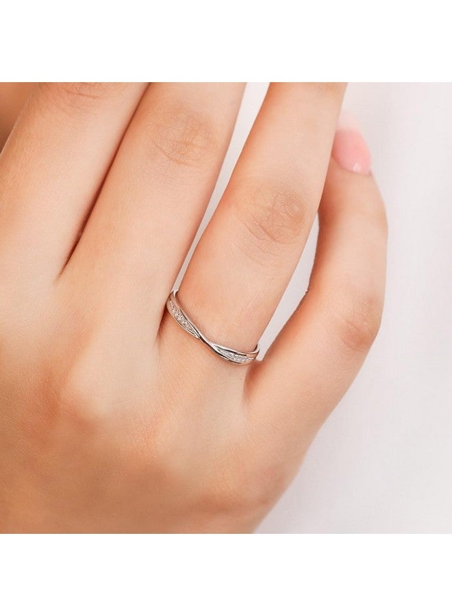 ZAVYA 925 Sterling Silver Designer Cubic Zirconia CZ Rhodium Plated Adjustable Ring | Gift for Women & Girls | With Certificate of Authenticity & 925 Hallmark - Image 3