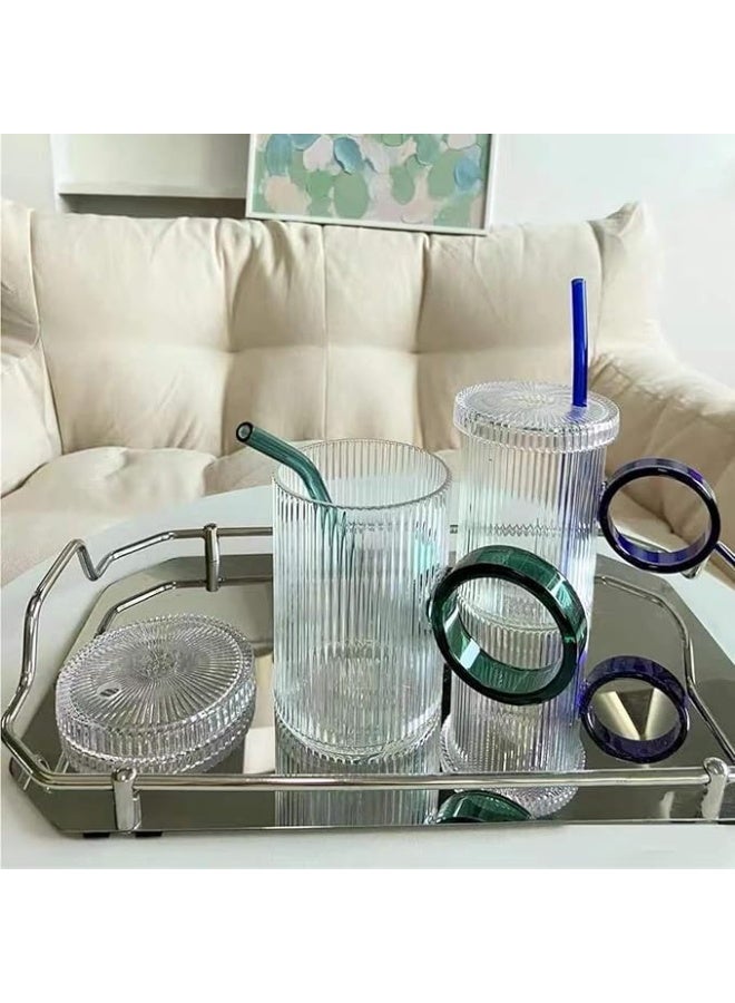 PROMASS 10 Pcs Reusable Glass Smoothie Straws,9.05''x10 mm Glass Drinking Straws - Image 5