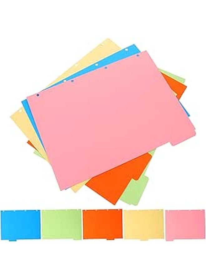 4 Hole A4 Binder Index Dividers with Colored Classification Pages 2 Sets for Office School - Image 1