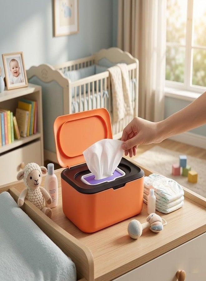 Mishrit Multipurpose Wet Wipe Holder Case with Lid, Dust Proof Dispenser for Dining Table Decor, Car Dashboard, Bathroom, Travel Organizer - Image 3