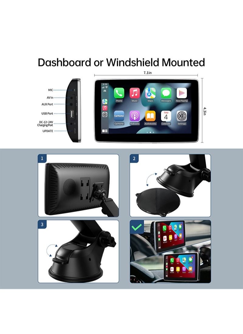 DriveLink - Car Portable Mobile Phone Interconnection Touch-Screen Suitable for any Car ACP04 Black - Image 1