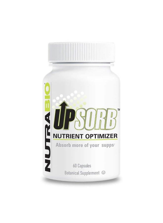 NutraBio UpSorb - BioPerine Supplement- Nutrient Bioavailability Enhancer with Black Pepper Extract - 60 Vegetable Capsules  - Image 1