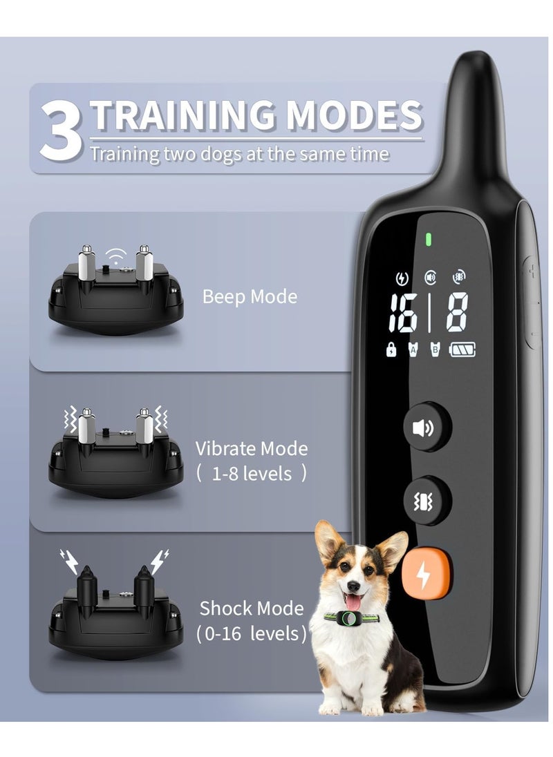 KASTWAVE - Dog Shock Collar for 2 Dogs, Dog Training Collar with Remote for Large Medium Small Dogs, Rechargeable E-Collar Waterproof Collars with 3 Training Modes, Range up to 3300Ft - Image 1