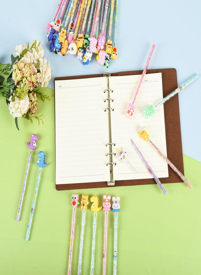 Ulema 48 PCs Cute Stackable Pencils For Kids Stacking Cartoon Pencils Translucent Multi Point Push Fun Pencils. - Image 5
