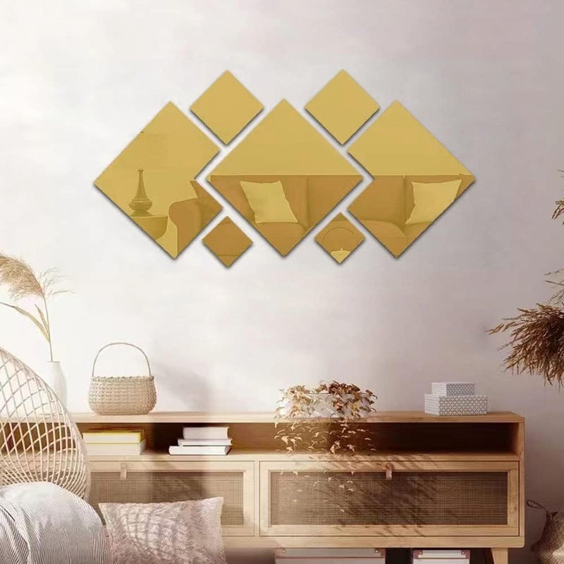 TPGP SSyang Pack of 7 Acrylic Mirror Wall Stickers for Home Decoration - Image 4