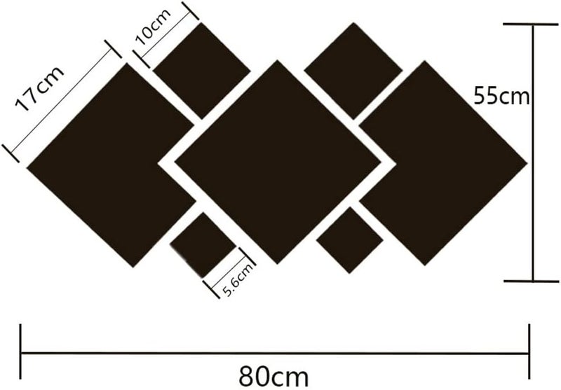 TPGP SSyang Pack of 7 Acrylic Mirror Wall Stickers for Home Decoration - Image 2