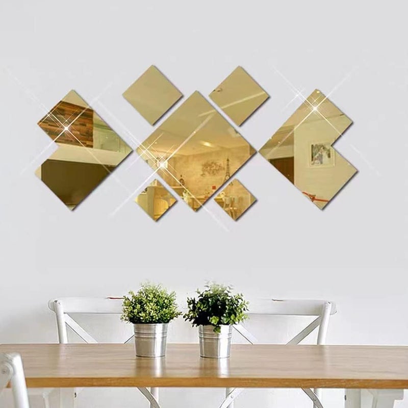 TPGP SSyang Pack of 7 Acrylic Mirror Wall Stickers for Home Decoration - Image 3