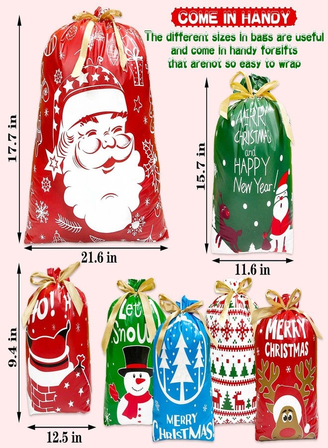 Funnlot Christmas Drawstring Gift Bags - 38PCS Assorted Sizes & Designs - Image 2