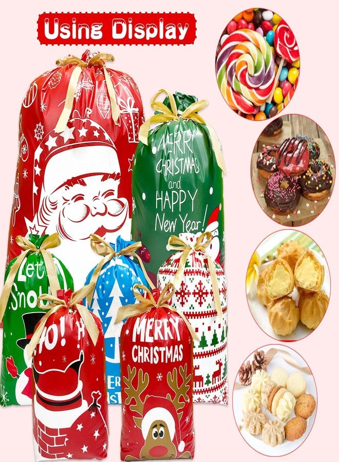 Funnlot Christmas Drawstring Gift Bags - 38PCS Assorted Sizes & Designs - Image 4