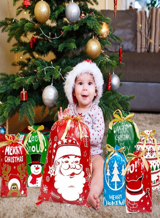 Funnlot Christmas Drawstring Gift Bags - 38PCS Assorted Sizes & Designs - Image 5