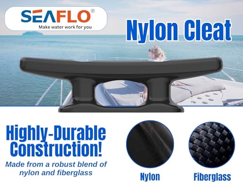 SEAFLO 3" Boat Cleat Black Nylon Dock Cleat Kayak Cleat(3", 4-Pack) - Image 3